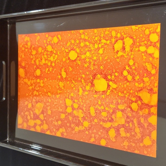 Vietnamese Lacquer  small tray with handles - Picture 5 of 5